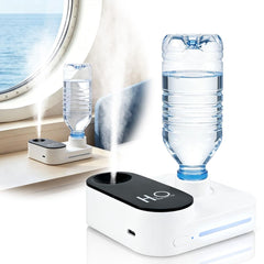 Cruise Humidifier Portable Humidifier for Travel – Whisper-Quiet Mini Humidifier Travel Humidifier for Cruise, Office or Car with Night Light, Auto-Off & 2 Mist Modes Water Bottle Humidifier - Blue - Size 10*3.5cm