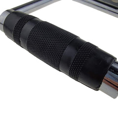 Solid D-Handle Cable Attachment for Home Gym & Cable Machine – Chrome-Finished Steel Bar with Anti-Slip Grip (Black) |