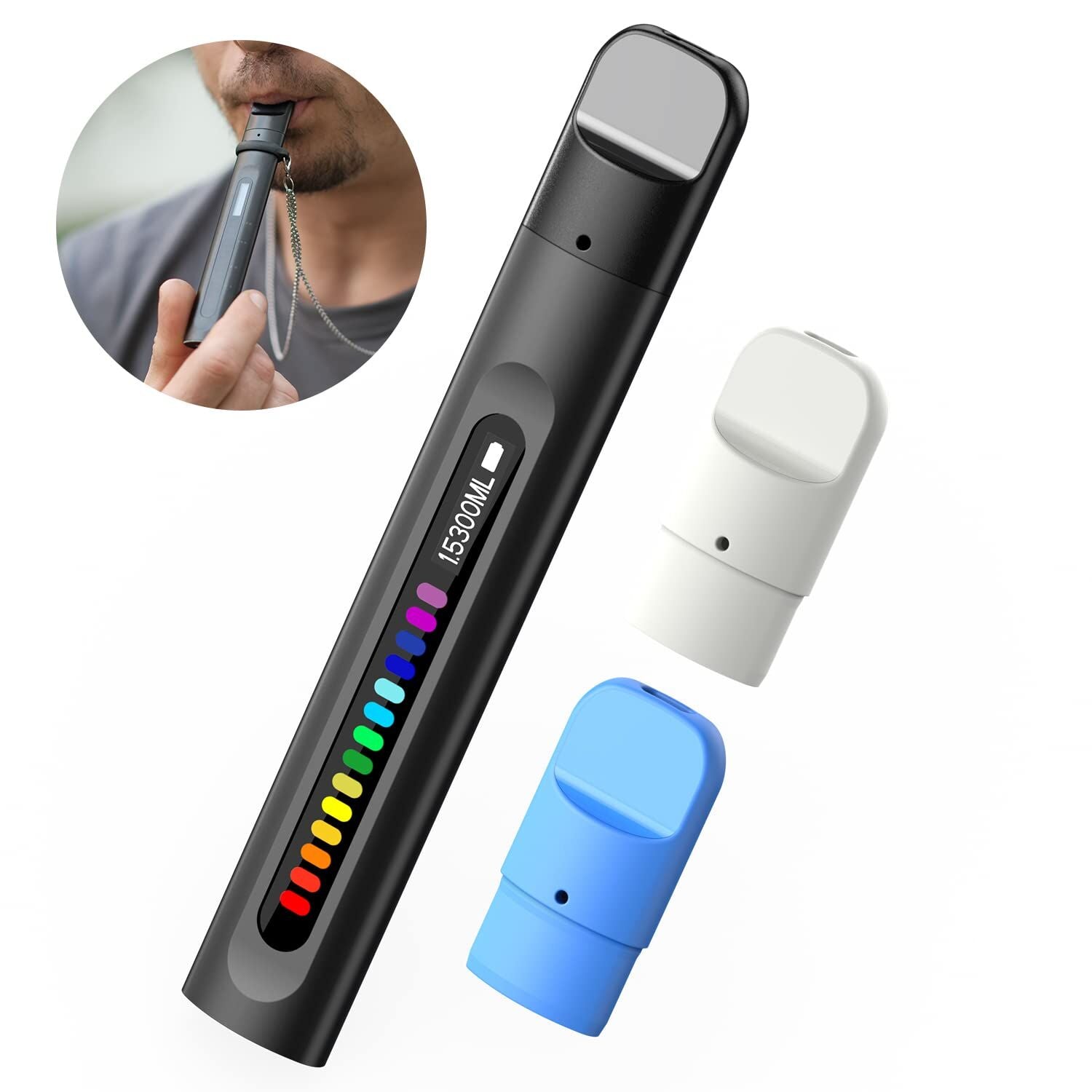 Portable Smart Breathing Trainer – Rechargeable Respiratory Exercise Device with LED Progress Bar | Boost Lung Capacity & Endurance for Athletes, Runners & Fitness Enthusiasts