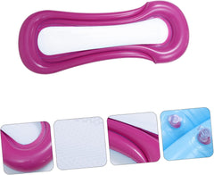 Inflatable Red Floating Bed: Portable Foldable Swimming Mat for Pool Lounging, Water Fun & Beach Relaxation