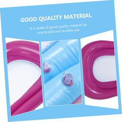 Inflatable Red Floating Bed: Portable Foldable Swimming Mat for Pool Lounging, Water Fun & Beach Relaxation