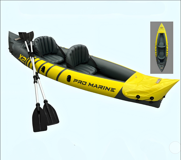 Advanced Elements Inflatable Kayak: 1/2 Person Recreational Convertible (Yellow) – Tandem/Solo Paddling with Durable PVC Hull