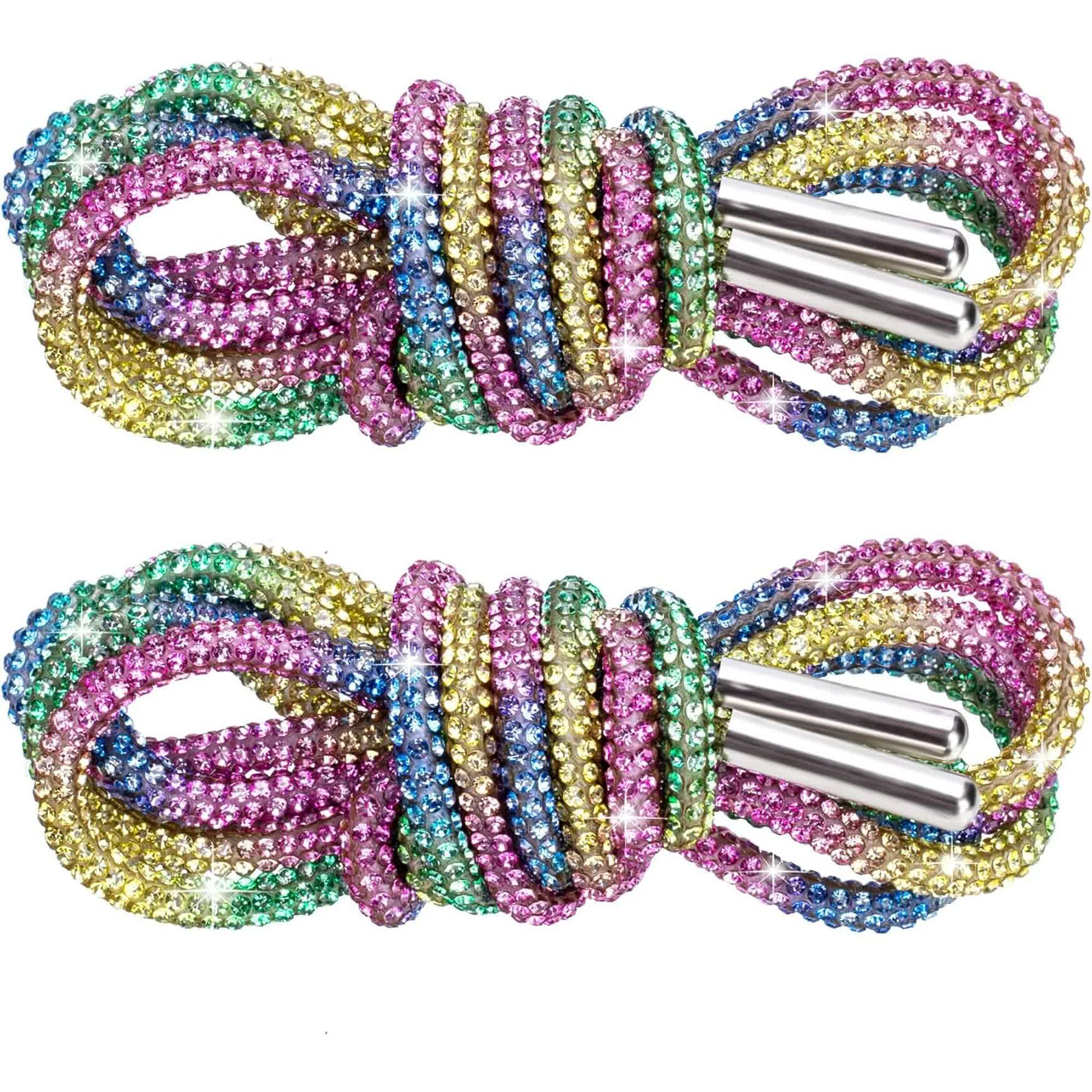 Rhinestone Glitter Rope, Crystal Bling Bling Shiny Round Shoe Laces for Sneakers, Drawstring Cords Replacement