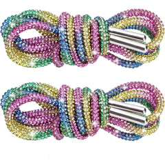 Rhinestone Glitter Rope, Crystal Bling Bling Shiny Round Shoe Laces for Sneakers, Drawstring Cords Replacement