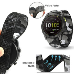 26mm 22mm Official Nylon for Garmin Enduro 2/Fenix 6X 6 Pro 5X 5 Plus 7X 7/Epix Gen 2 Ultralight Smart Watch Band Bracelet H 26mm Fenix 6X 6XPro