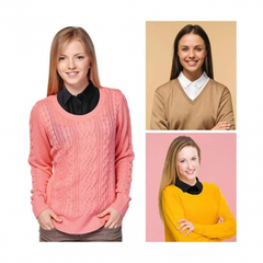 Women's Collar Inserts 2 pcs Removable Collar