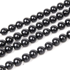 Black Pearl Necklace Extra Long Faux Pearl Chain Multi-Layer Sweater Necklace for Women