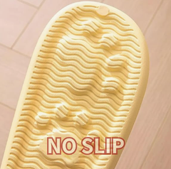 Women’s Slides Cute Bathroom Slippers Non-Slip Cartoon Cat Shaped Indoor Outdoor Summer Slippers（yellow，40-41）