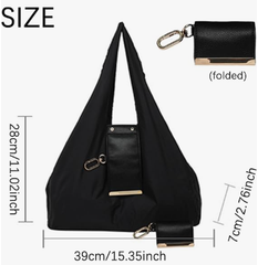 Keychain Tote Bag Compact & Expandable for On the Go, Foldable Tote Bag with Key Ring for Daily Errands - Red