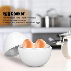 Egg Cooker With 4 Egg Capacity Microwave Hard Boiled Eggs Compact Design Pp Material Egg Steamer For Home Use