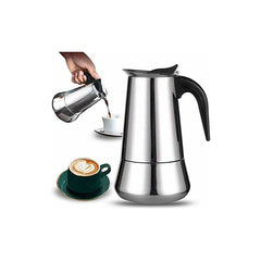12-Cup Italian Coffee Maker In Stainless Steel, Suitable For All Types Of Hobs, 12 Cups