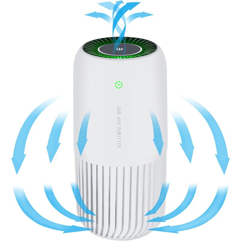 Air Purifier With True Hepa Filter With Uv-C Light, Mini Air Purifier Removes 99.97% Of Smoke Allergens Dust, Air