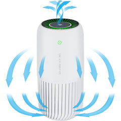 Air Purifier With True Hepa Filter With Uv-C Light, Mini Air Purifier Removes 99.97% Of Smoke Allergens Dust, Air