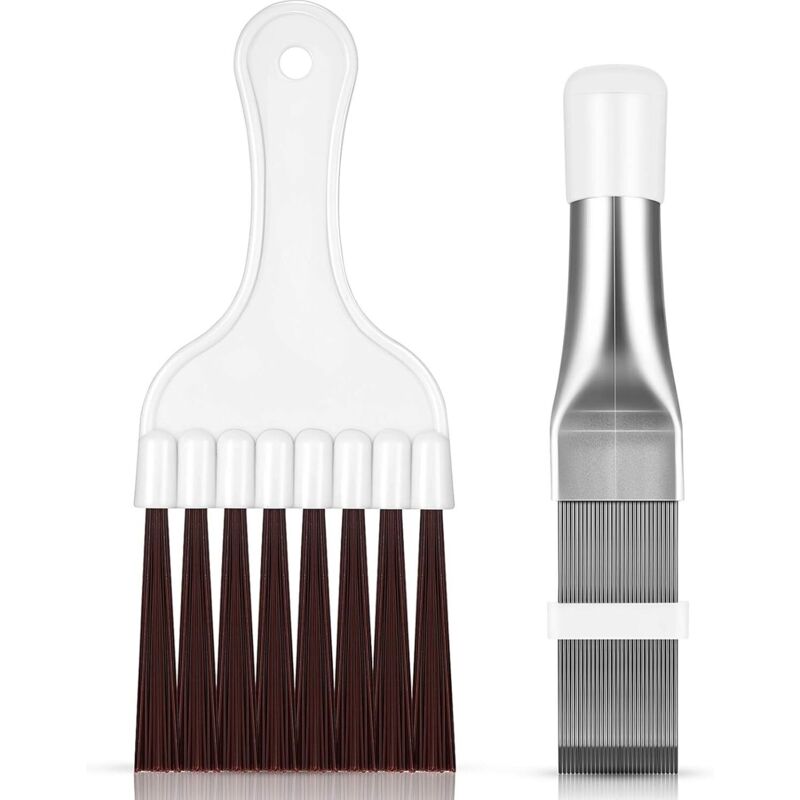 2 pcs Air Conditioner Condenser Fin Comb, Fin Cleaning Brush Air Conditioner Fin Cleaner Refrigerator Coil Cleaning