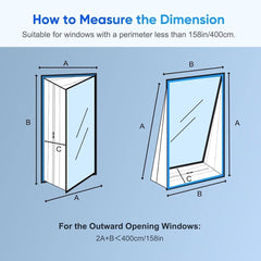 Water Repellent Window Sealing Cloth 400x37cm, Compatible with Portable Air Conditioners