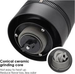 Portable USB Coffee Grinder for Espresso, Automatic Grinding, Compatible with Travel Home and Camping, White
