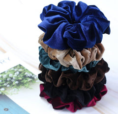 Velvet Scrunchie for Thick Hair Extra Large Soft Ponytail Holder 6 Pack