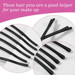30pcs Black Jumbo Bobby Pins, 3.35 Inch Long Bobby Pins for Thick Updo Hair, Metal Hair Clips Hairpins Hair Accessories for Women, Long Hair Pins Hair Clips Hairpins Hair Accessories