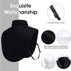 Black and White Detachable Collars, 2 Pack