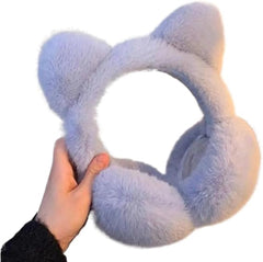 Earmuffs - 1 Piece - Soft Faux Fur Earmuffs - Adjustable Earmuffs - Warm Earmuffs - Earmuffs for Kids - Warming Earmuffs for Women and Girls (Gray)