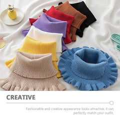 Neck Warmer - Faux Turtleneck - Knitted Warm Neck Warmer - Wearable for Everyday Use - Winter Essential for Women (Yellow)