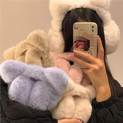 Earmuffs - 1 Piece - Soft Faux Fur Earmuffs - Adjustable Earmuffs - Warm Earmuffs - Earmuffs for Kids - Warming Earmuffs for Women and Girls (Khaki)