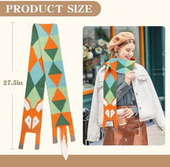 Scarves - Women's Winter Scarves - Warm Scarves - Cute Fox Scarves - 140cm - Stylish Gift - A Gift for Her (A)