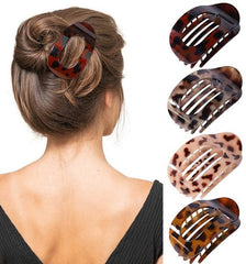 Women's Hair Clips - Curved Design - Perfect for Lying or Running - Matte Finish for a Secure Hold - Suitable for Thin or Thick Hair - 4 Pieces