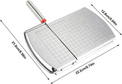 Cheese Cutter - Stainless Steel Blade with Measuring Scale - For Block Cheese and Sausage - Multifunctional Kitchen Aid