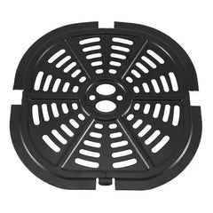 Non-Stick Metal Air Fryer Crisper Plate Replacement for 5 qt Square Air Fryers, Dishwasher-Friendly Grill Pan, Black, 20 cm