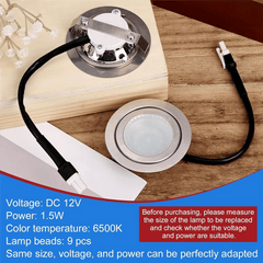 2pcs Range Hood LED Light Bulbs, Stainless Steel Recessed Kitchen Range Hood Light Replacement