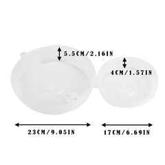 2 Pcs Microwave Splatter Cover, Clear Plastic Food Cover Lid with Steam Vent for Plate Dish Bowl, 10 Inch and 8 Inch