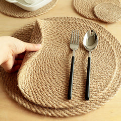 Heat Resistant Table Trivet Mat, Woven Insulation Pad for Hot Pots Pans Dishes, Kitchen Countertop Placemat