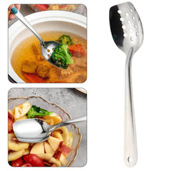 Slotted Serving Spoon, Stainless Steel Buffet Salad Portion Utensil for Restaurant Hotel Catering Use