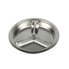 Stainless Steel Divided Toddler Plate, 3 Compartment Baby Feeding Dishwasher Safe Plates, 2 Size A