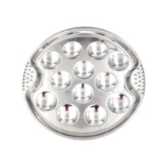 Stainless Steel Escargot Plate 12 Holes, Round Snail Baking Dish Seafood Plate for Home Restaurant Kitchen