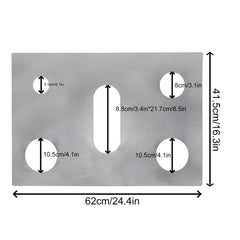 1Pcs Gas Stove Protector Cover Liner 5 Burners Stove Top Kitchen Accessories Mat, 41.5x62cm Black