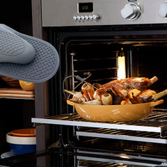1Pc Silicone Oven Mitt, Heat Resistant Oven Gloves for Kitchen Cooking and Baking, Finger Protection Pot Holder