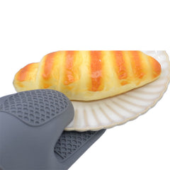1Pc Silicone Oven Mitt, Heat Resistant Oven Gloves for Kitchen Cooking and Baking, Finger Protection Pot Holder