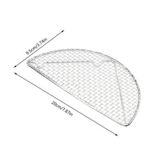 1 Pack Stainless Steel Barbecue Grill Net, Outdoor Cooking Wire Rack for Grilling, Tempura and Fried Food Draining