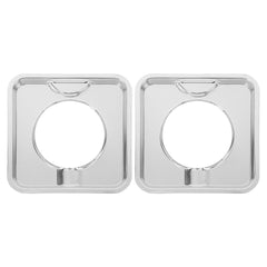 2Pcs Square Gas Range Pans Stainless Steel Drip Catching Trays for Cookers