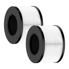 2 Pack BS03 HEPA Filter Replacement Compatible with Slevoo Air Purifier, 3 in 1 Filtration System