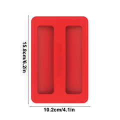 Silicone Toaster Cover, Heat Resistant Two Slice Wide Slot Dust Cover for Most Toasters, Easy to Wipe Clean, Red