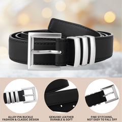 Waist Belt Women - Belts Women - Hip Belt - Jeans Belt - Belt with Buckle - Black Women's Belt - Accessories Women - Waistband - Faux Leather Belt - Casual Belt - Decorative Belt - Work Belt - Value Pack - Black - 2 Pieces