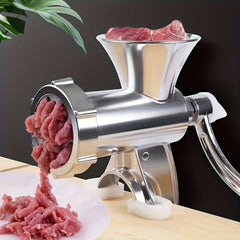 Manual Meat Grinder Stainless Steel with Tabletop Clamp Heavy Duty Sausage Maker Vegetable Crusher Kitchen Gadget