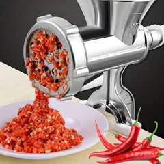 Manual Meat Grinder Stainless Steel with Tabletop Clamp Heavy Duty Sausage Maker Vegetable Crusher Kitchen Gadget