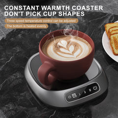 Coffee Mug Warmer for Desk, Electric Cup Warmer Plate with 3 Temperature Settings, Beverage Warmer Heating Plate for Coffee Milk Tea, for Office Home Use