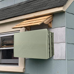 Window Air Conditioner Cover Outdoor Waterproof Dustproof Outside AC Unit Protection Cover, XL Beige