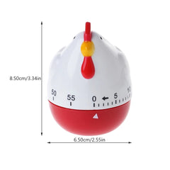 Chicken Kitchen Timer, Mechanical Countdown Cooking Alarm for Baking Eggs Kids Chef Reminder 60 Minutes Manual Wind Up