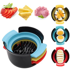egg slicer for hard boiled eggs is suitable for boiled eggs, stainless steel wire, 3-in-1 multi-functional stainless steel egg cutter